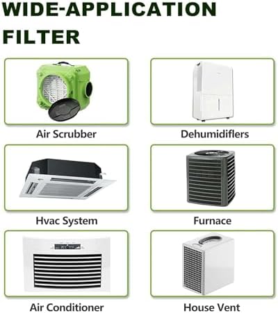 14x14x1 Air Filters, MERV 8 Pleated HVAC Furnace Filters (6-Pack) - Dust Defense, MPR 600 - exact dimensions: 13.75"x13.75"x0.75" - Replacement for AC, Heater, and Ventilation Systems