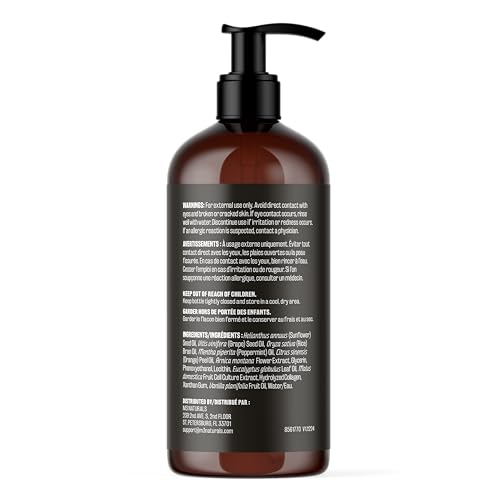 M3 Naturals Arnica Sore Muscle Massage Oil with Collagen, Stem Cells, and Menthol, Anti-Cellulite Therapy for Full Body, Fast-Absorbing Multipurpose Treatment