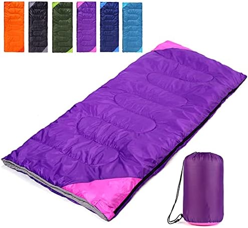 Camping Sleeping Bag for Adults Boys and Girls,Cold and Warm Weather-Summer, Spring, Fall, Lightweight, Waterproof Compact Bag for Camping Gear Equipment, Traveling, and Outdoors
