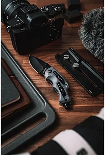 Kershaw Shuffle DIY Compact Multifunction Pocket Knife (8720), 2.4 Inch 8Cr13MoV Steel Blade with Black Oxide Coating, Every Day Utility Knife with Carbon Strength and High Tech Function, 3.5 oz.,Gray