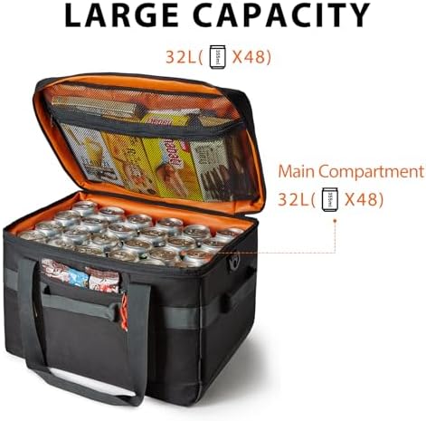 TOURIT Cooler Bag 48/60 Cans Insulated Soft Cooler Large Collapsible Cooler Bag 32/40L Lunch Coolers for Picnic, Beach, Work, Trip