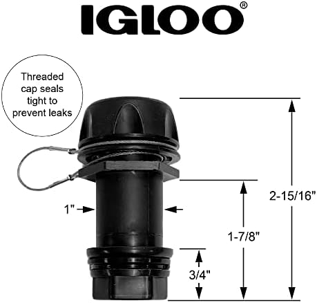 Igloo Drain Plug for BMX, Overland, and IMX 25-72 Qt Coolers