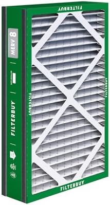 Filterbuy 16x25x3 Air Filter MERV 8 Dust Defense (2-Pack), Pleated HVAC AC Furnace Air Filters Replacement for Trion Air Bear, Lennox X0581, and More (Actual Size: 15.63 x 24.13 x 3.00 Inches)
