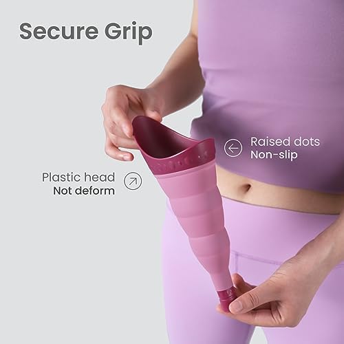 TRIPTIPS Pee Conch Foldable Female Urinal Device Portable Urinal for Women Pee Funnel for Women Travel, She Pee Cup for Women Stand to Pee Womens Urinal Funnel with Tube Case
