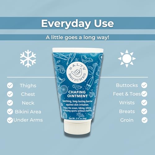 Waterproof Anti Chafing Ointment, Chafing Gel, Half Marathon Essentials, Anti-Chafe, Military Gear Essential, Running Essentials, Gifts for Runners - Rose Scented - 1pk