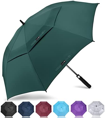 ZOMAKE Automatic Open Extra Large Golf Umbrella 51/54/62/68 Inch, Double Canopy Vented Windproof Oversize Stick Umbrellas for Rain