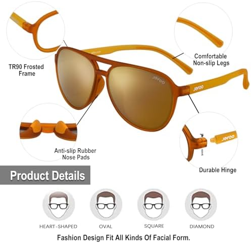 Polarized Aviator Sunglasses for Women Men Retro Trendy Sports Sunglasses for Outdoor UV400 Protection