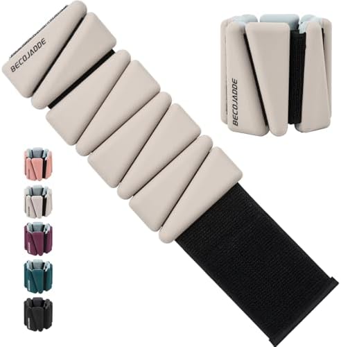 Wrist Ankle Weights Set of 2(1 lb/2 lbs Each) Adjustable Weights Training Intensity for Strength Training Walking Running Yoga Pilates Jogging for Women Men