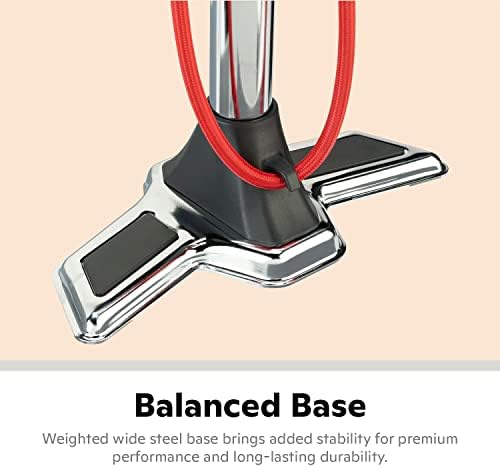 Schwinn Basic and Air Center Floor Bike Pump, Up to 120 Max PSI, Dual Head Fits Schrader and Presta Valve Types, Easy-to-Carry Portable and Convenient Design, Bicycle Essentials for Easy Road Riding