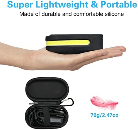 COSOOS Original 2 Rechargeable Headlamp Flashlight w/Red Light & Carry Case,1000 Lumen Bright LED Head Lamp Wide Beam, Motion Sensor, 2.4 oz Lightweight Headlight for Hiking & Camping Gear