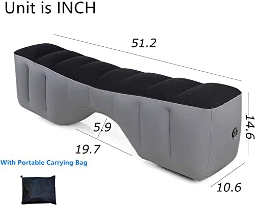 Car Air Mattress Back Seat Gap Pad Fill Extender Mattress for SUV Dogs Kids Adults Travel Bed Cushion Camping Air Couch Sleeping Rest Inflation Bed