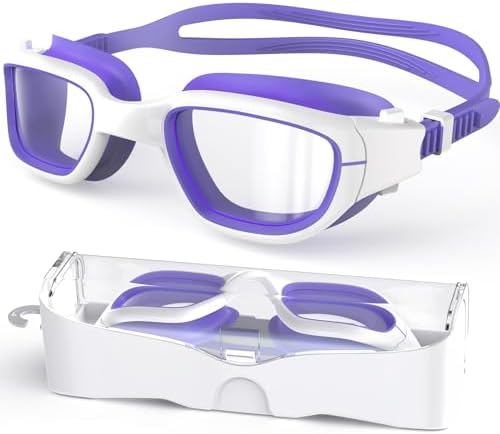 Kids Swim Goggles,Swimming Goggles for Kids 6-14, Anti-Fog UV Protection Pool Glasses for Boys Girls