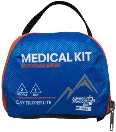 Adventure Medical Kits Mountain Series Medical Kit - Day Tripper Lite - Emergency Medical First Aid Kit - For 2 People for 1 Day - Comes with Bandages, Medication & More - 59 Pieces