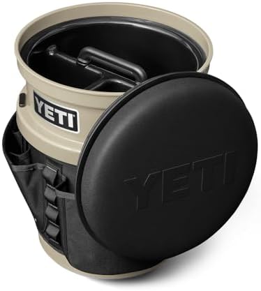 YETI 5 Gallon LoadOut Bucket 360-Degree Swivel Seat, Heavy Duty Foam Cushion for Dove/Duck Hunting, Fishing, Baseball, Gardening and Camping