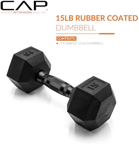 CAP Barbell Coated Hex Dumbbell Weight | Multiple Options