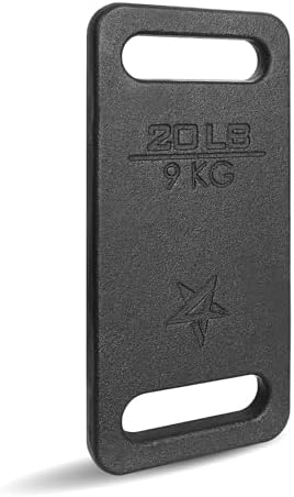 Yes4All Cast Iron Ruck Weight, Weighted Plate for Rucking, Swings, Squat, Strength Training - Multiple Weights: 10LB to 45LB