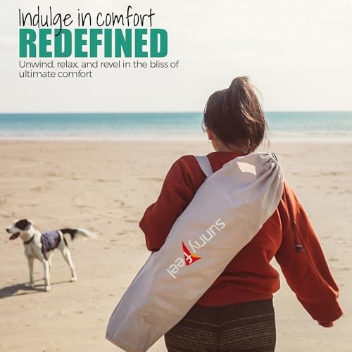 SUNNYFEEL Folding Low Camping Beach Chair 2 Pack, Lightweight Portable Lawn Chair with Mesh Back, Cup Holder for Outdoor/Travel/Picnic/Concert, Foldable Camp Backpack Chair with Carry Bag