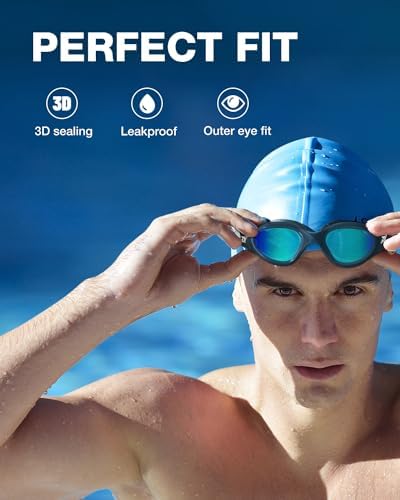 ZIONOR G1 Polarized Swimming Goggles for Unisex Adult Women Anti Fog 100% Anti UV Diving Goggles