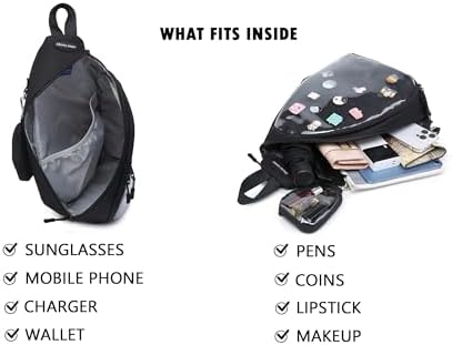 Oxford Ita Bag Kawaii Pin Display Chest Pack Single Shoulder Bag Sport Backpack Hiking Daypack, Medium