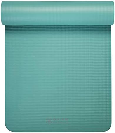 Gaiam Essentials Thick Yoga Mat Fitness & Exercise Mat with Easy-Cinch Yoga Mat Carrier Strap, 72"L x 24"W x 2/5 Inch Thick