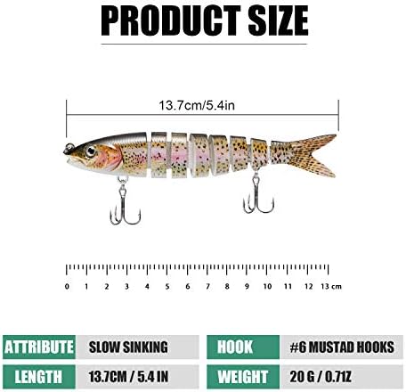 TRUSCEND Swimmax for Freshwater and Saltwater, Lifelike Fishing Lures for Bass Trout Crappie Walleye Pike Bluegill Salmon, Swimbait for Bass Fishing, Amazing Fishing Gear Gifts for Family Fishing