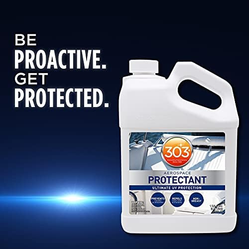 303 Products Marine Aerospace Protectant Spray – UV Protection, Repels Dust, Dirt, & Staining, Matte Finish, Restores Like-New Appearance, Outdoor Patio & Boat Cleaning Supplies 1 Gallon