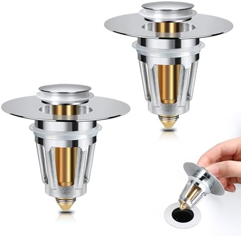 Bathroom Sink Stopper, for 1.1-1.5 Inch Bullet Core Push Type Basin Pop Up Drain Filter, Sink Drain Strainer