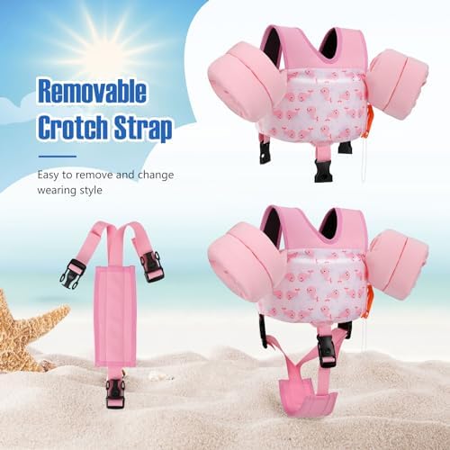 MoKo Toddler Swim Vest for Kids, 20-66 lbs, Arm Floaties with Adjustable Straps, Nylon Material, Swim Vest for Toddlers Learning to Swim