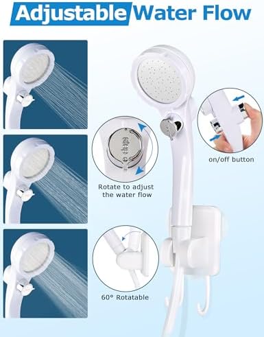 innhom 6000mAh Portable Shower Camping Shower Outdoor Camp Shower Pump, 2 Mode Electric Rechargeable Portable Camping Shower