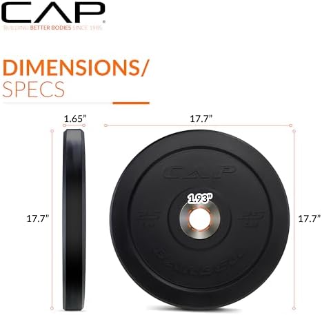 CAP Barbell Rubber Olympic Bumper Plate | Multiple Options/Colors
