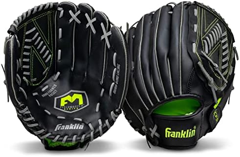 Franklin Sports Baseball + Softball Gloves - Field Master Adult + Youth Baseball + Softball Gloves - Right Hand + Left Hand Gloves - Infield + Outfield Mitts - Multiple Sizes + Colors