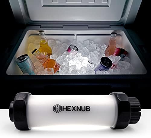 HEXNUB Cooler Box Light, Waterproof, Rechargeable LED Light Compatible with YETI, RTIC, ORCA, Igloo, Coleman Ice Chest, Magnetic Base, Great for Outdoor Events, Camping, Fishing, Hunting, Boating