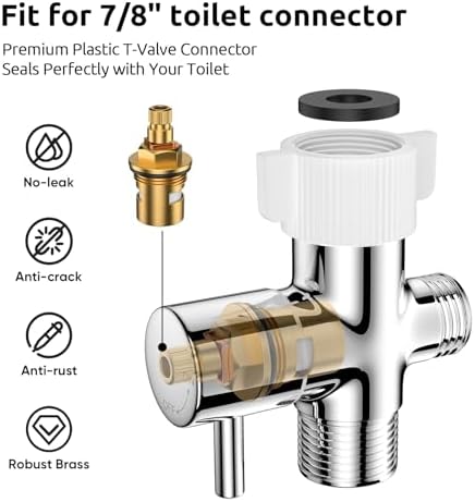 Arofa Hands-Free Handheld Bidet Sprayer for Toilet, Dual Control Mode Spray Handheld Bidet with Adjustable Water Flow, Bidet Toilet Sprayer with Bidet Hose for Feminine Wash