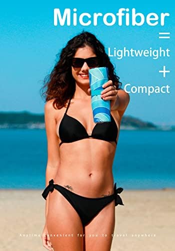 2 Pack Microfiber Lightweight Beach Towel Sand Free Quick Dry Absorbent Thin Compact Towels for Swimming Pool Camping Beach Accessories Large Easy Pack Travel Things for Vacation Essentials Gift