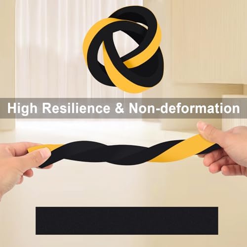 High Density Foam Weather Stripping Door Seal Strip Insulation Tape Roll for Insulating Door Frame, Window, Air Conditioner Soundproof Self Adhesive Sealing Weatherstrip(1 in x 1/4 in x 33 Ft)