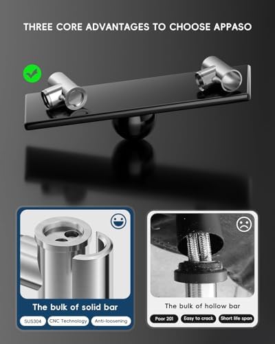 APPASO Kitchen Faucet with Soap Dispenser Brushed Nickel, Pull Down Commercial Single Handle High Arc Faucet for Sink, Stainless Steel Kitchen Faucet for Sink 2 or 4 Hole