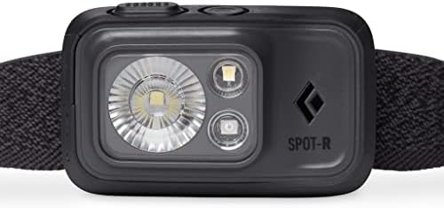 BLACK DIAMOND Spot 400-R Rechargeable LED Headlamp, Waterproof and Dimmable for Camping, Hiking, Running, Hunting, Work with Red Light Headlamp Mode