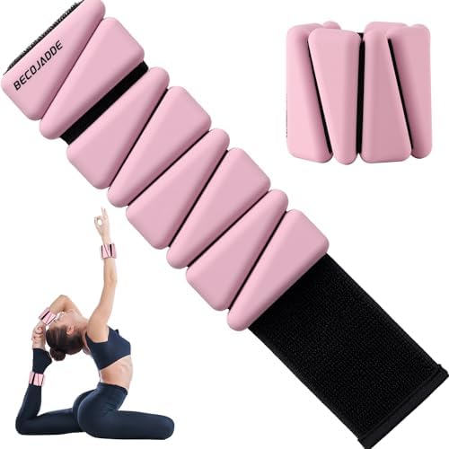 Wrist Ankle Weights Set of 2(1 lb/2 lbs Each) Adjustable Weights Training Intensity for Strength Training Walking Running Yoga Pilates Jogging for Women Men