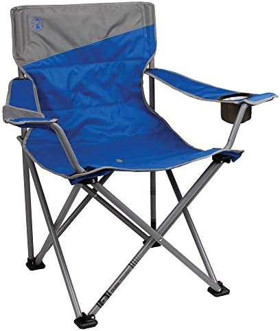 Coleman Big-N-Tall Quad Chair with Cup Holder & Side Pocket, Water-Resistant Oversized Camping Chair Supports up to 600lbs, Great for Tailgating, Camping & Outdoor Use, Carry Bag Included