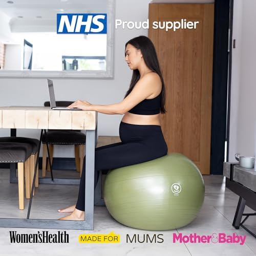 BABYGO® Birthing Ball for Pregnancy & Labor + Our Award Winning Book - Exercise, Birth & Recovery Plan, 5X Stronger Than a Yoga Ball with Eco Friendly Material
