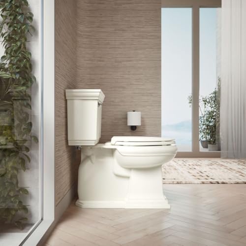 KOHLER 4636-RL-96 Cachet ReadyLatch Quiet Close Elongated Toilet Seat, Soft Close Lid, Compatible with Elongated Toilets, Biscuit