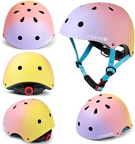 Kids Bike Helmet,Toddler Skateboard Helmets for Ages 2-3-5-8-14 Years Boys Girls,Adjustable Multi-Sport Bicycle Skateboarding Football Roller Skating Scooter Rollerblade Balance Bike Helmet