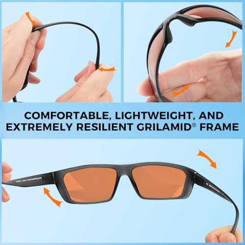 KastKing Huzzah Polarized Sport Sunglasses for Men and Women, Ideal for Driving Fishing Cycling and Running,UV Protection