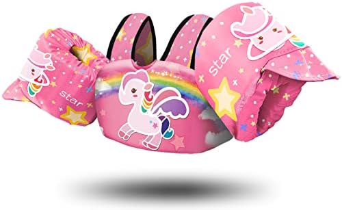 Chriffer Kids Swim Vest Life Jacket for 22-66 Pounds Boys and Girls, Toddler Floaties with Shoulder Harness Arm Wings for 2,3,4,5,6,7 Years Old Baby