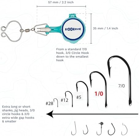 HOOK-EZE Fishing Knot Tying Tool | Protect from Fish Hooks | Tie Fishing Knots Easily | Cool Gadgets for Fishermen | Ice Fly Fishing | Fishing Accessories for Beginner Anglers | Nail Knot Tool