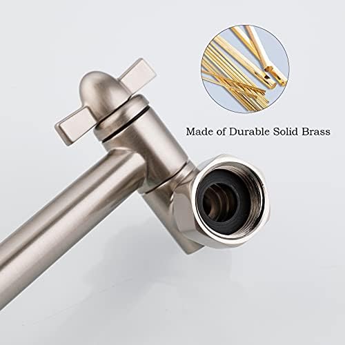 Shower Head Extender, Adjustable Shower Head Extension Brushed Nickel, Adjustable for Any Shower Angels, Universal Straight Shower Arm