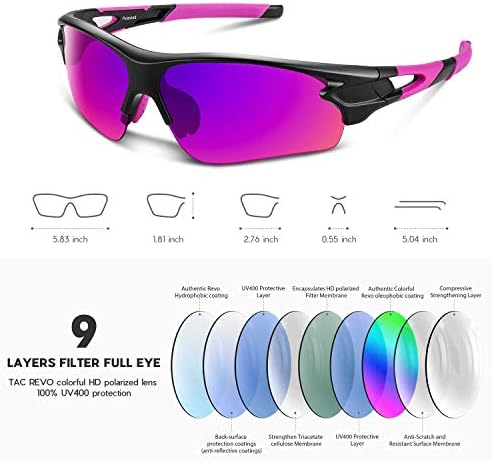 BEACOOL Polarized Sports Sunglasses for Men Women Youth Baseball Fishing Cycling Running Golf Motorcycle Tac Glasses UV400