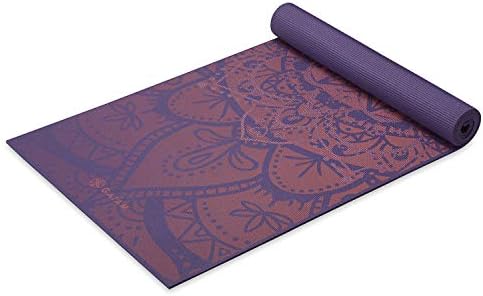 Gaiam Yoga Mat - Premium 6mm Print Extra Thick Non Slip Exercise & Fitness Mat for All Types of Yoga, Pilates & Floor Workouts (68"L x 24"W x 6mm Thick)