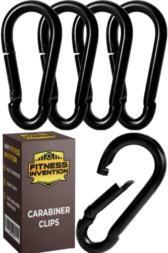 Carabiner Clip 5 Pack - Heavy Duty Snap Hooks - Large Carabeaner Clips - Perfect for Gym, Keys, Fishing, Camping