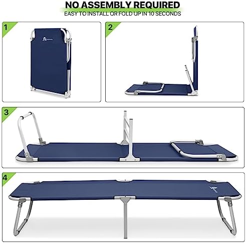 Magshion Portable Military Fold Up Camping Bed Cot + Free Storage Bag- 7 Colors